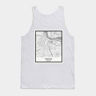 Map of Amsterdam - Netherlands Tank Top